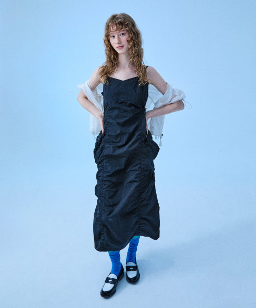 NYLON BUSTIER DRESS #GISELLE同款! - 2 COLORS BLACK