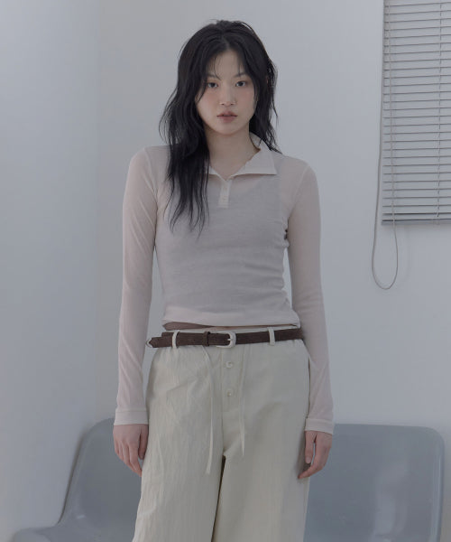 SHEER HIGH-NECK T-SHIRT - 3 COLORS