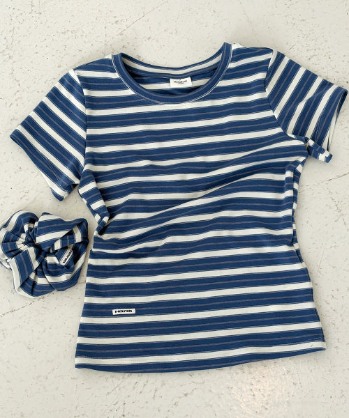 SCRUNCHIE SET SLIM FIT T SHIRT - 3 COLORS AS SHOWN