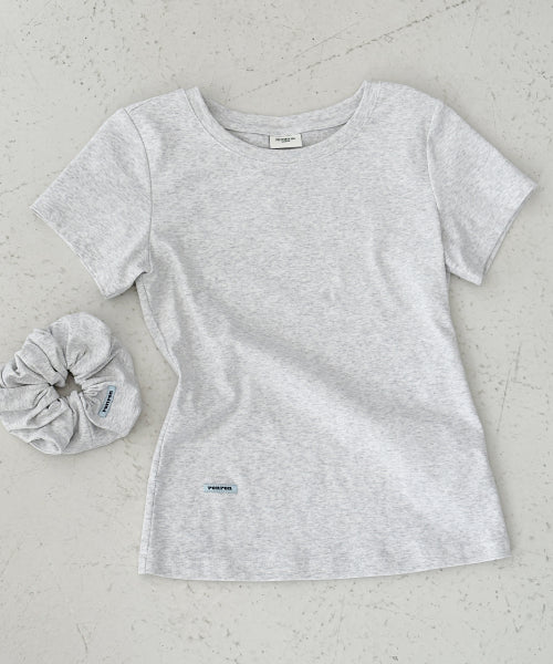 SCRUNCHIE SET SLIM FIT T SHIRT - 3 COLORS MELANGE