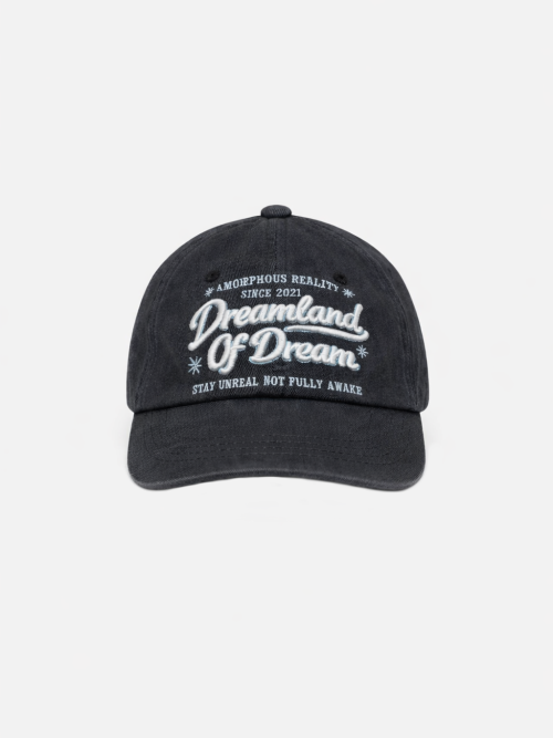 VINTAGE SCRIPT BALL CAP - 3 COLORS CHARCOAL