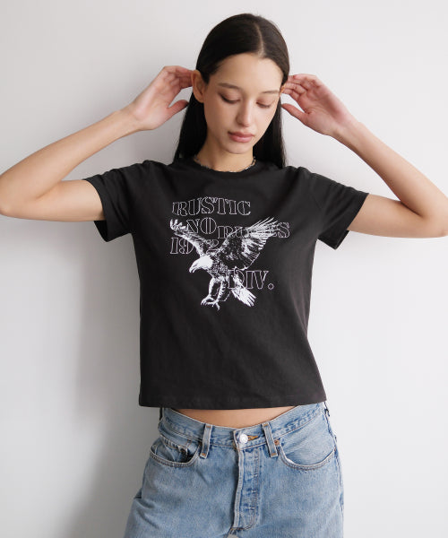 NO RULES EAGLE DIVISION BABY TEE BLACK