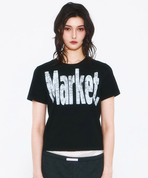 MARKET LOGO T-SHIRT - 3 COLORS BLACK