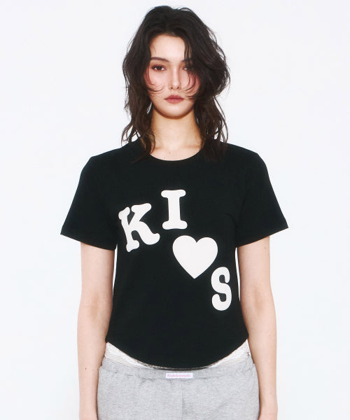 MESSY KISS LOGO T-SHIRT - 4 COLORS BLACK
