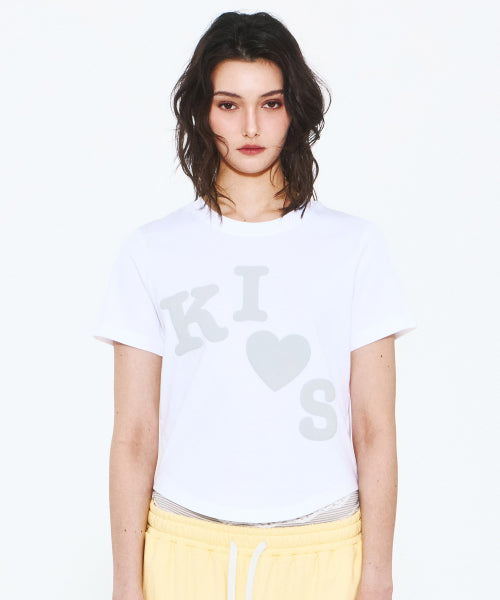 MESSY KISS LOGO T-SHIRT - 4 COLORS WHITE
