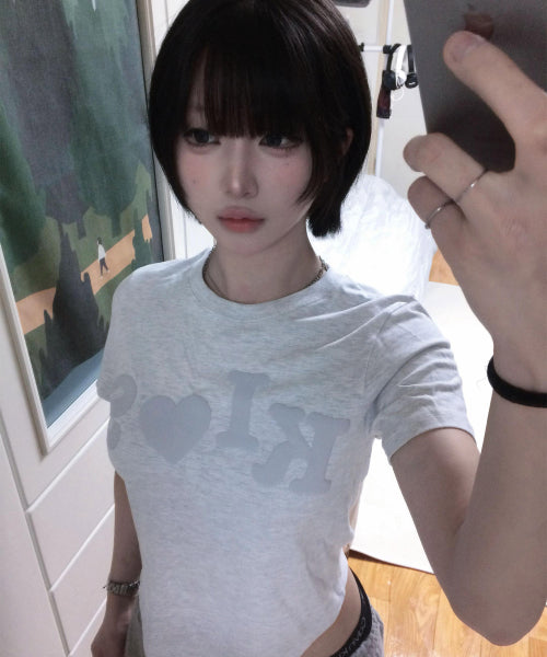 BUMPY KISS LOGO T-SHIRT - 4 COLORS GREY