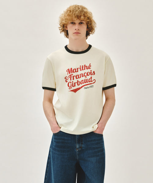 VINTAGE LOGO RINGER TEE - 3 COLORS IVORY