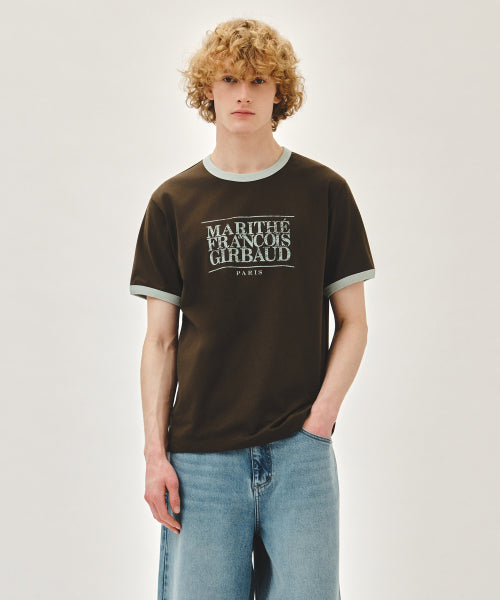 AEROCOOL CRACK CLASSIC LOGO RINGER TEE - 3 COLORS BROWN