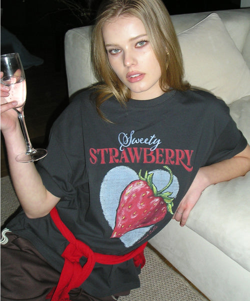 RUBY BERRY TEE - 3 COLORS CHARCOAL