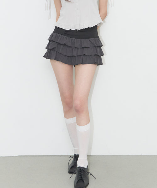 SKIRT PANTS - 3 COLORS CHARCOAL