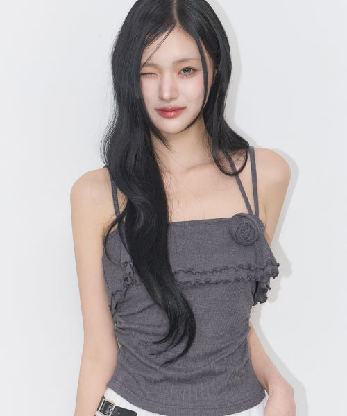 ROSE SLEEVELESS - 4 COLORS CHARCOAL