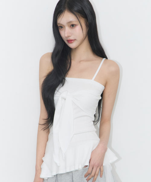 RIBBON SLEEVELESS - 3 COLORS WHITE