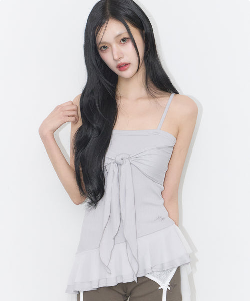 RIBBON SLEEVELESS - 3 COLORS GREY
