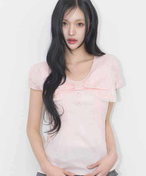COLLAR BLOUSE - 4 COLORS PINK