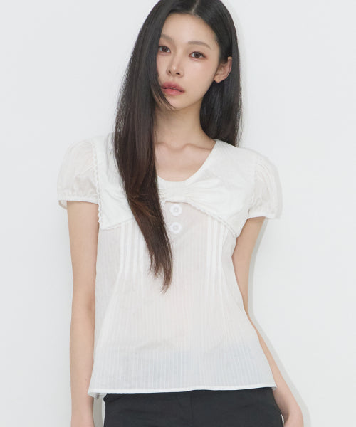 COLLAR BLOUSE - 4 COLORS WHITE