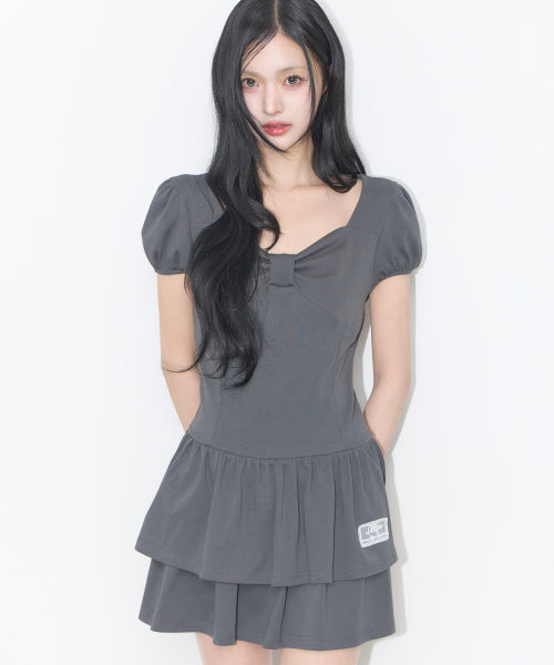 MINI DRESS - 3 COLORS CHARCOAL