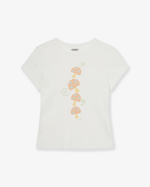 MUSHROOM HOTFIX TEE - 2 COLORS WHITE