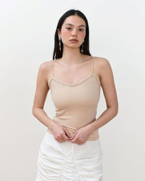 SIENNA LACE SLEEVELESS - 2 COLORS PEACH