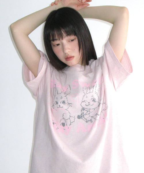 SWEET RABBIT TEE - 2 COLORS PINK
