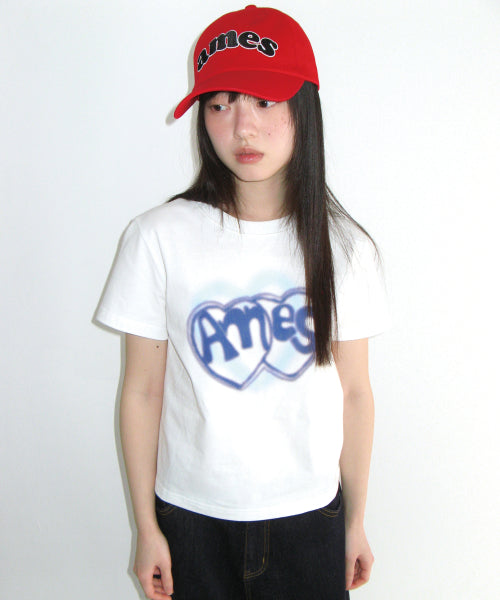 HEART SPRAY TEE - 3 COLORS WHITE