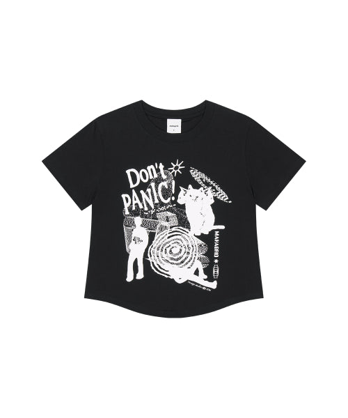 DON’T PANIC ROUND CROP TEE - 2 COLORS