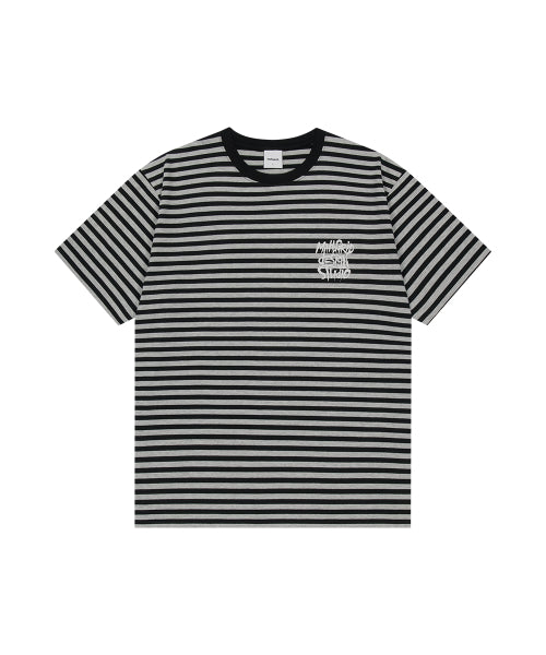 STRIPE SLASH LOGO TEE - 2 COLORS