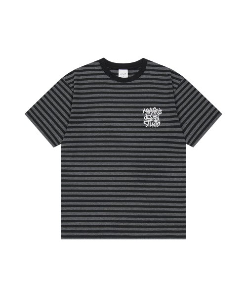 STRIPE SLASH LOGO TEE - 2 COLORS