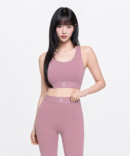 BASIC BAND LOGO POINT CROP TOP NY #KARINA同款! - 2 COLORS PINK