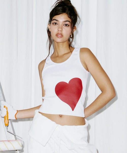 HEART SLEEVELESS BROWN - 2 COLORS