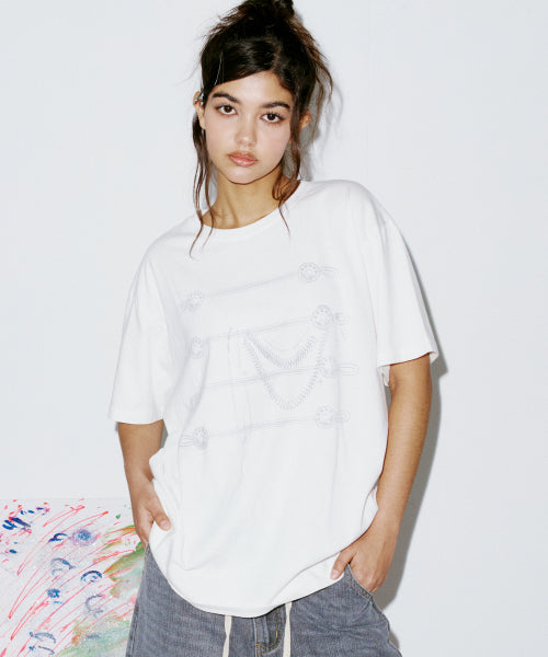 BUTTON TEE IVORY - 2 COLORS
