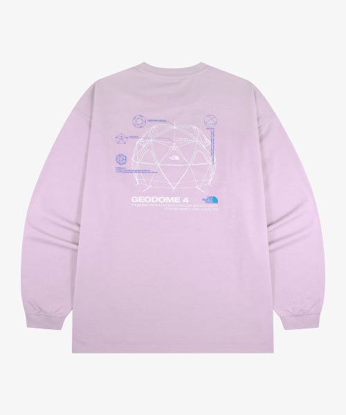GEODOME LONG SLEEVE TEE PALE PINK
