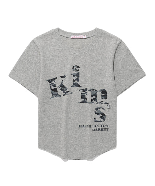 MESSY ALPHA CAMO T-SHIRT - 3 COLORS GREY