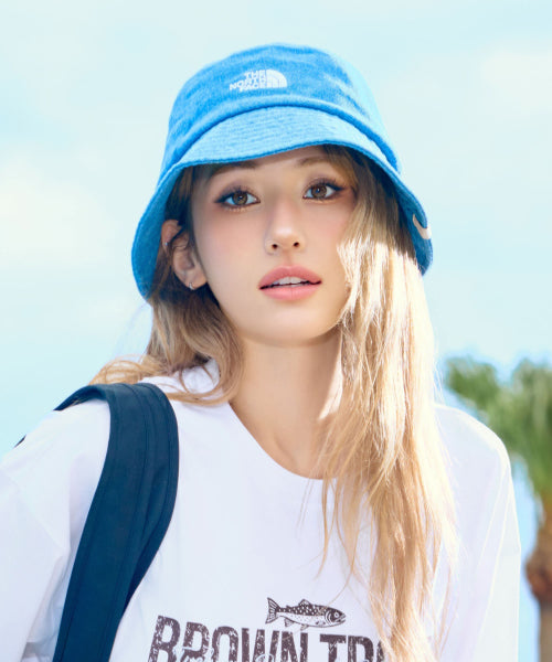 LOGO BUCKET HAT BLUE