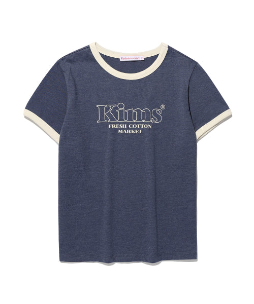 KIMS BAM LINE RINGER T-SHIRT BLUE