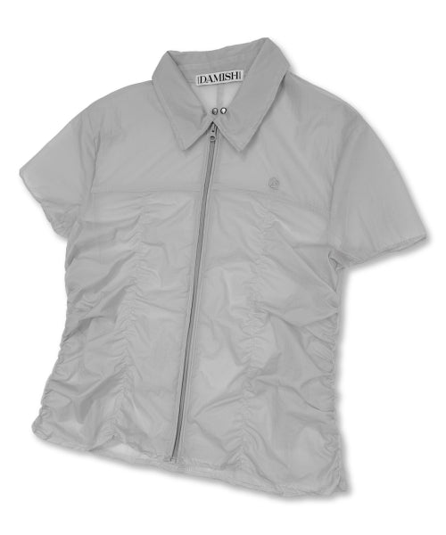 SHIRRING COLLAR - 2 COLORS GREY