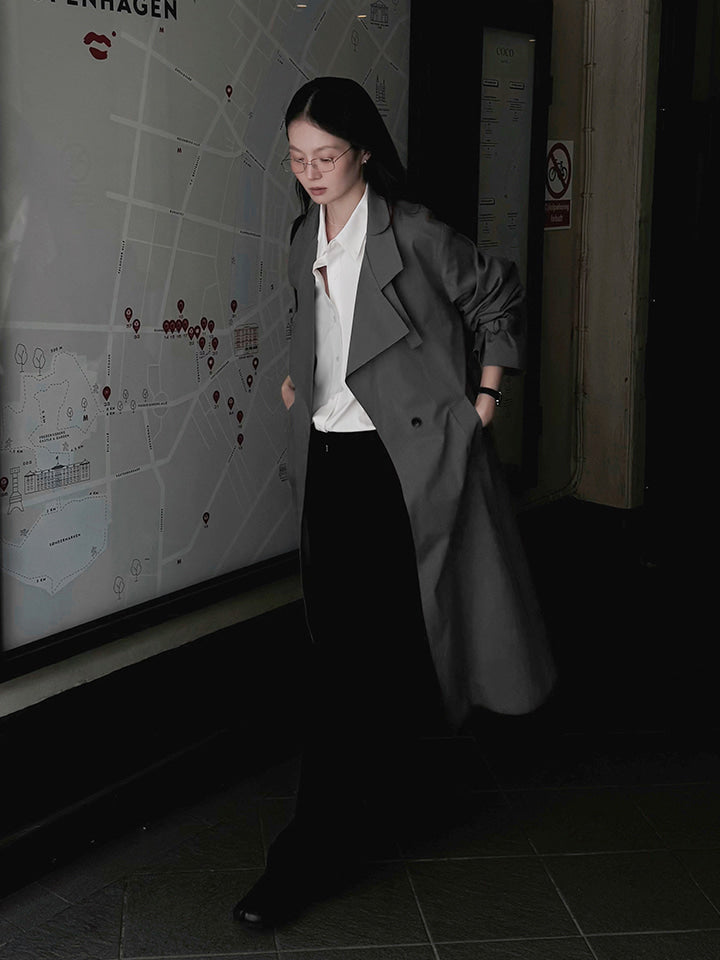 MOOD-UP BELTED CLASSIC TRENCH COAT - 2 COLORS