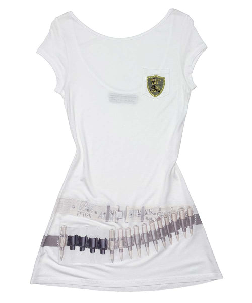 BULLET GLOSS DRESS - 2 COLORS WHITE