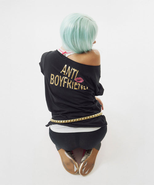 ANTI BOYFRIEND TEE NEON - 3 COLORS BLACK
