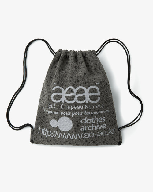WEB LOGO STELLA GYM SACK - 2 COLORS CHARCOAL