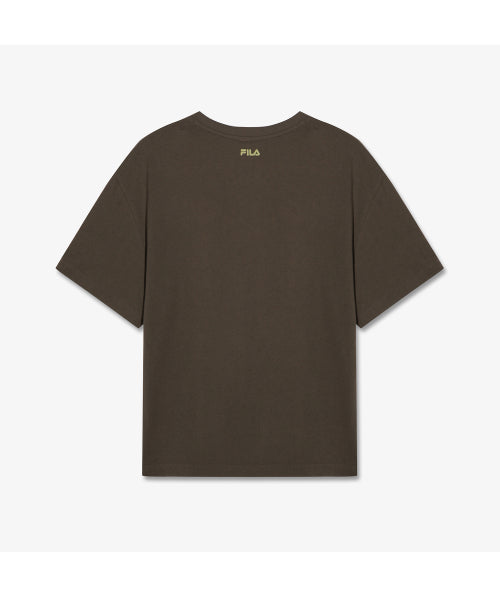 FILA MY T-SHIRT OVER-FIT (WOMEN) - BROWN #韓素希同款 1