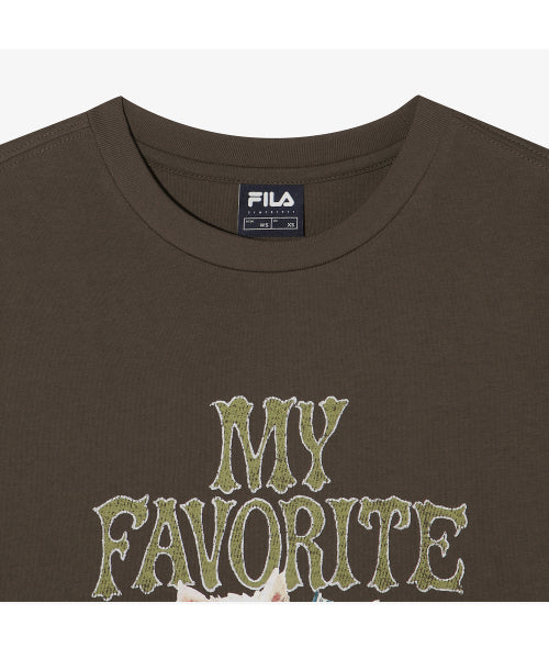 FILA MY T-SHIRT OVER-FIT (WOMEN) - BROWN #韓素希同款 2