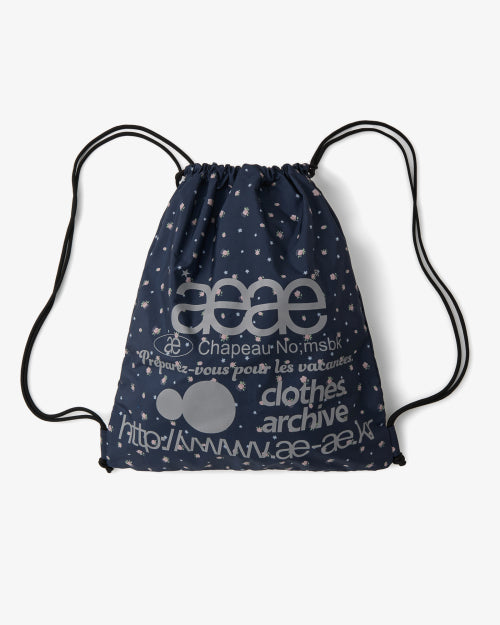 WEB LOGO FLOWER GYM SACK - 2 COLORS NAVY