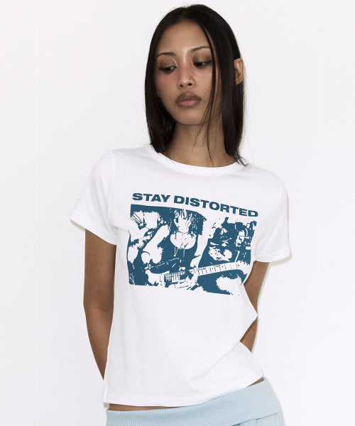 FANCY CLUB DISTORT CLUB TEE - 2 COLORS WHITE