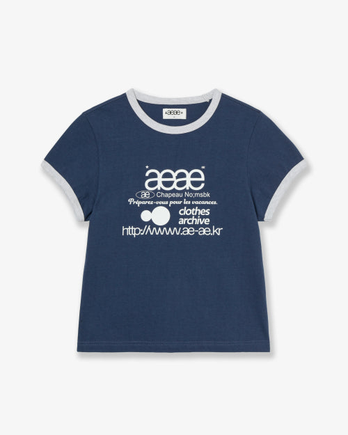 WEB LOGO RINGER TEE - 3 COLORS AS SHOWN