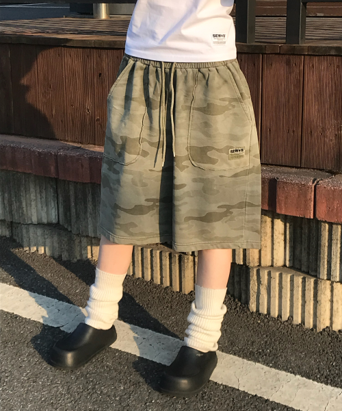 CHALK CAMO BERMUDA PANTS - 2 COLORS KHAKI