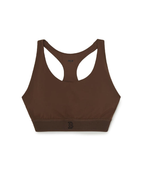 BASIC BAND LOGO POINT CROP TOP BOS #KARINA同款! BROWN