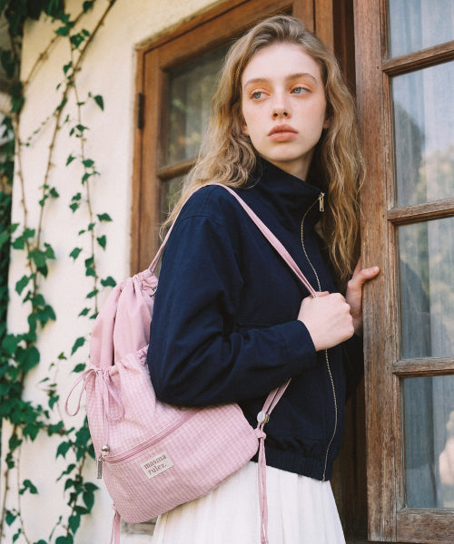 RIBBON GYM SACK - 4 COLORS PINK