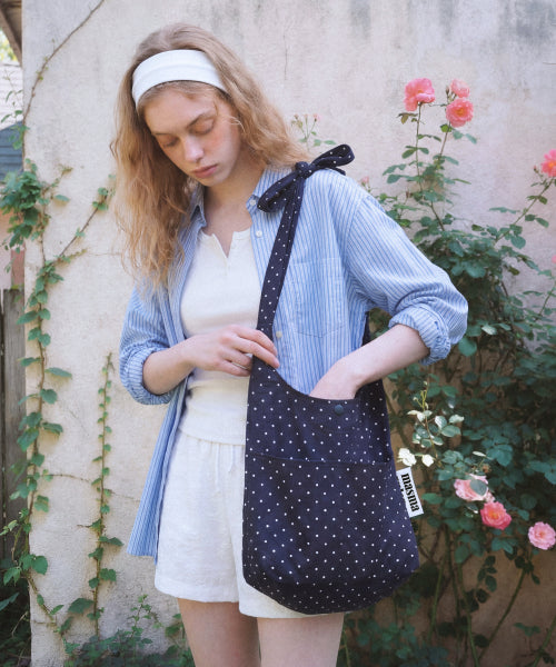 SNACK ECO CROSSBAG - 11 COLORS DOT DENIM