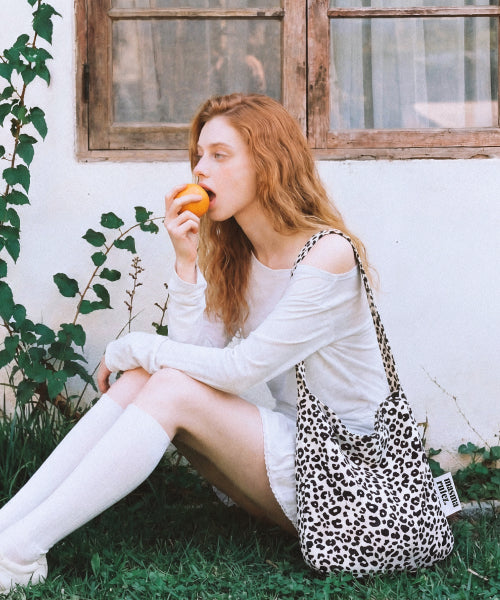 SNACK ECO CROSSBAG - 11 COLORS GRAND LEOPARD IVORY