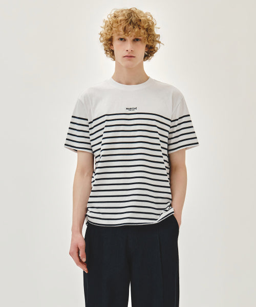 BLOCK STRIPE TEE - 3 COLORS NAVY